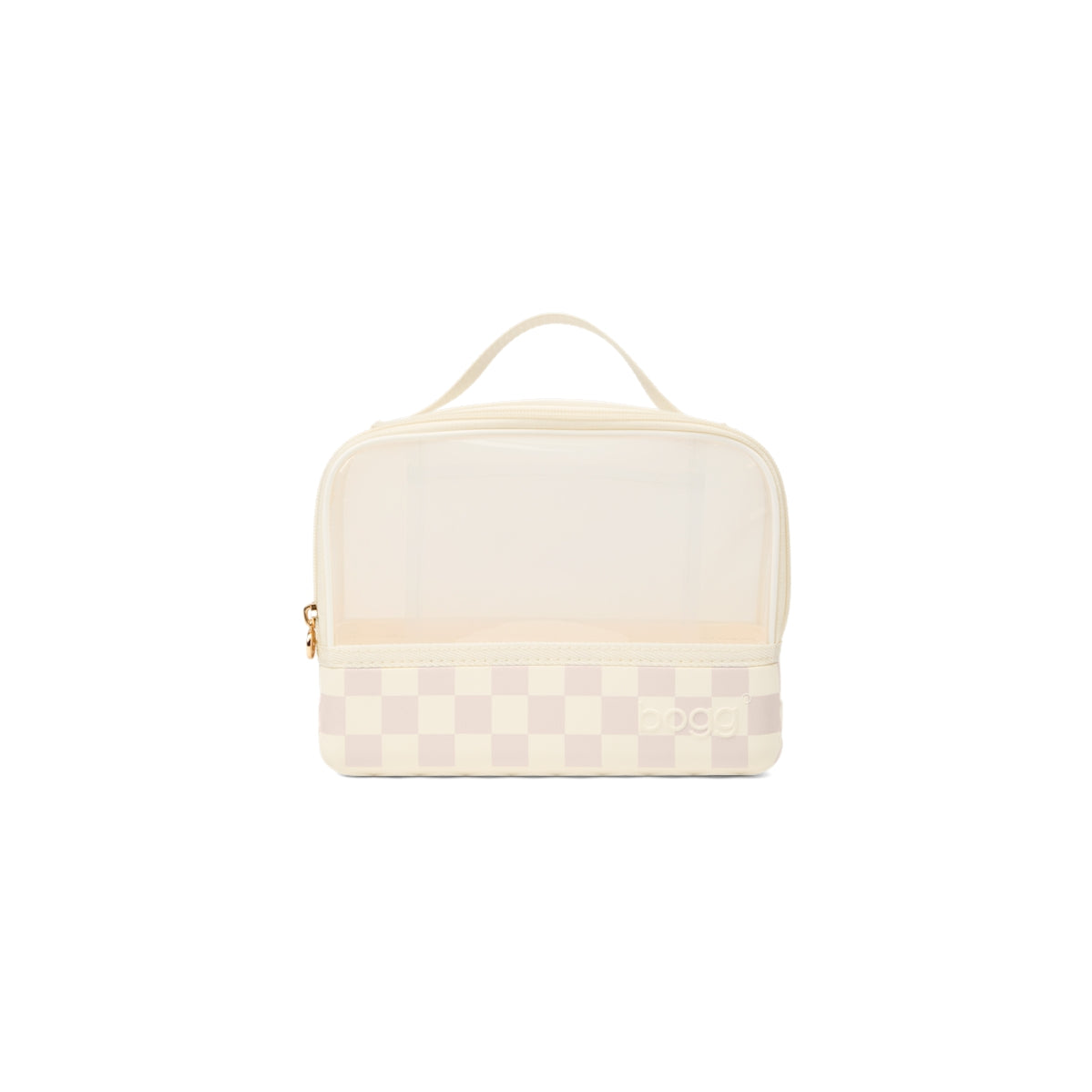 Boggs N' Ends Checkered Coconut/Mushroom Vacation Gear Organizer Premium Washable Reinforced Grip Handles for Resort Vacations