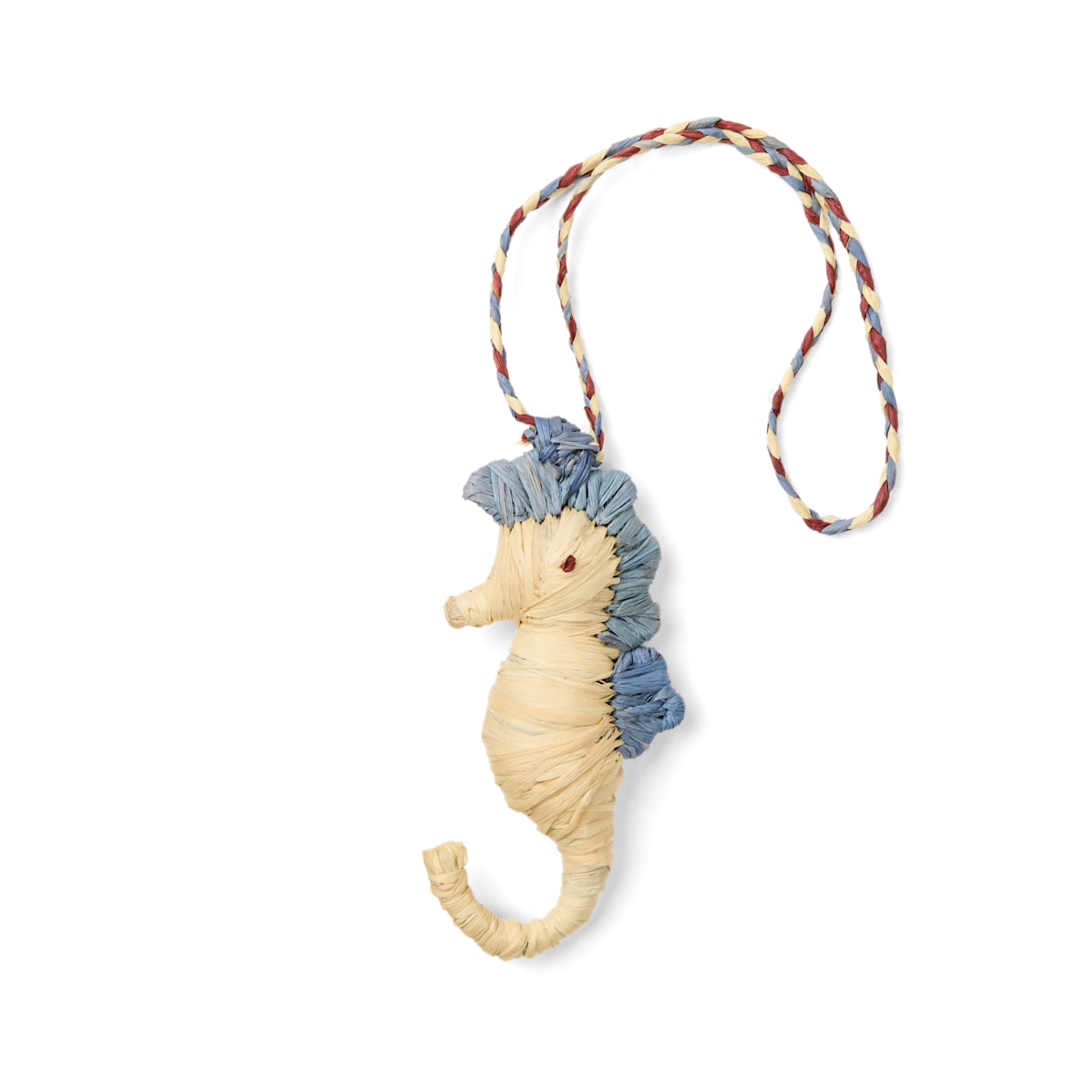 Bogg'd & Charmed Raffia Seahorse Holiday Cruise Tote Portable Easy Clean Adjustable Shoulder Strap for Boat Excursions