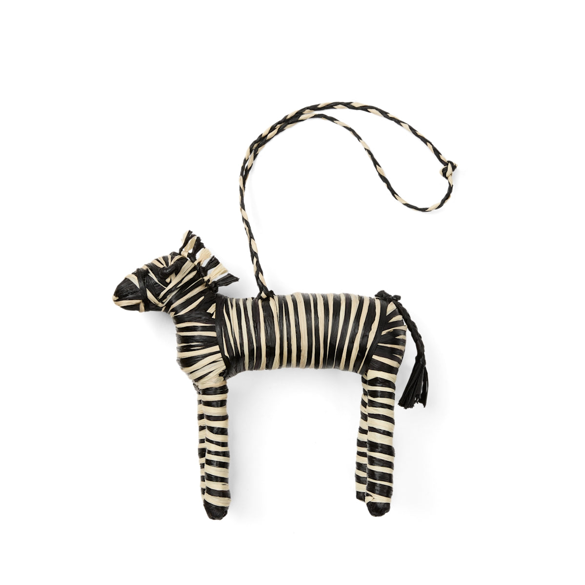 Bogg'd & Charmed Raffia Zebra Resort Lifestyle Tote Portable Easy Clean Adjustable Shoulder Strap for Boat Excursions