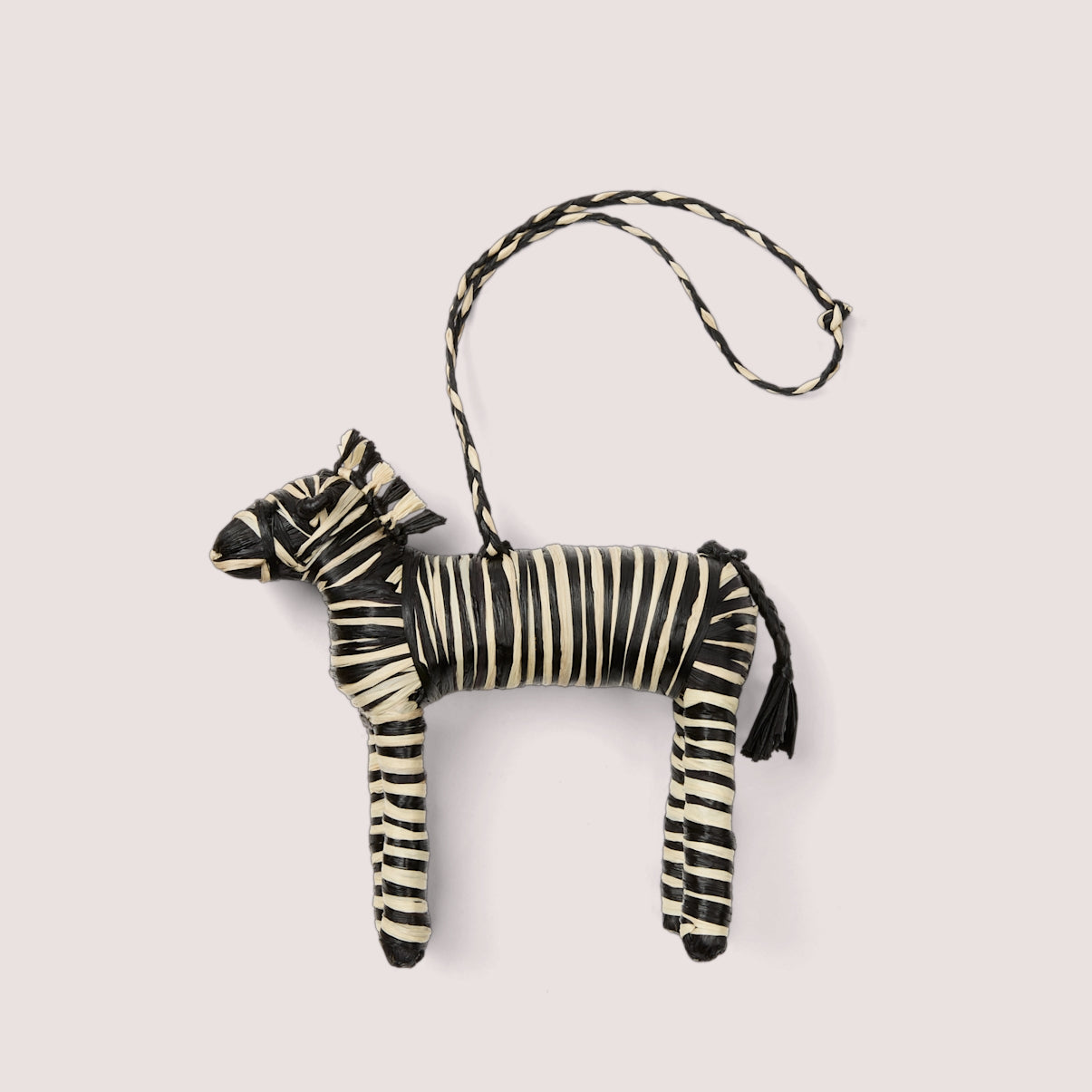 Bogg'd & Charmed Raffia Zebra Summer Escape Beach Bag Portable Oversized Deep Storage Interior for Beach Holidays