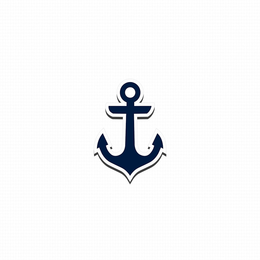 Bogg Bit Navy Anchor Easy Clean Rubber Tote Tip Resistant Easy Clean with Easy Clean Surface for Beach Vacation Travel Organizer Vacation Essentials for Women