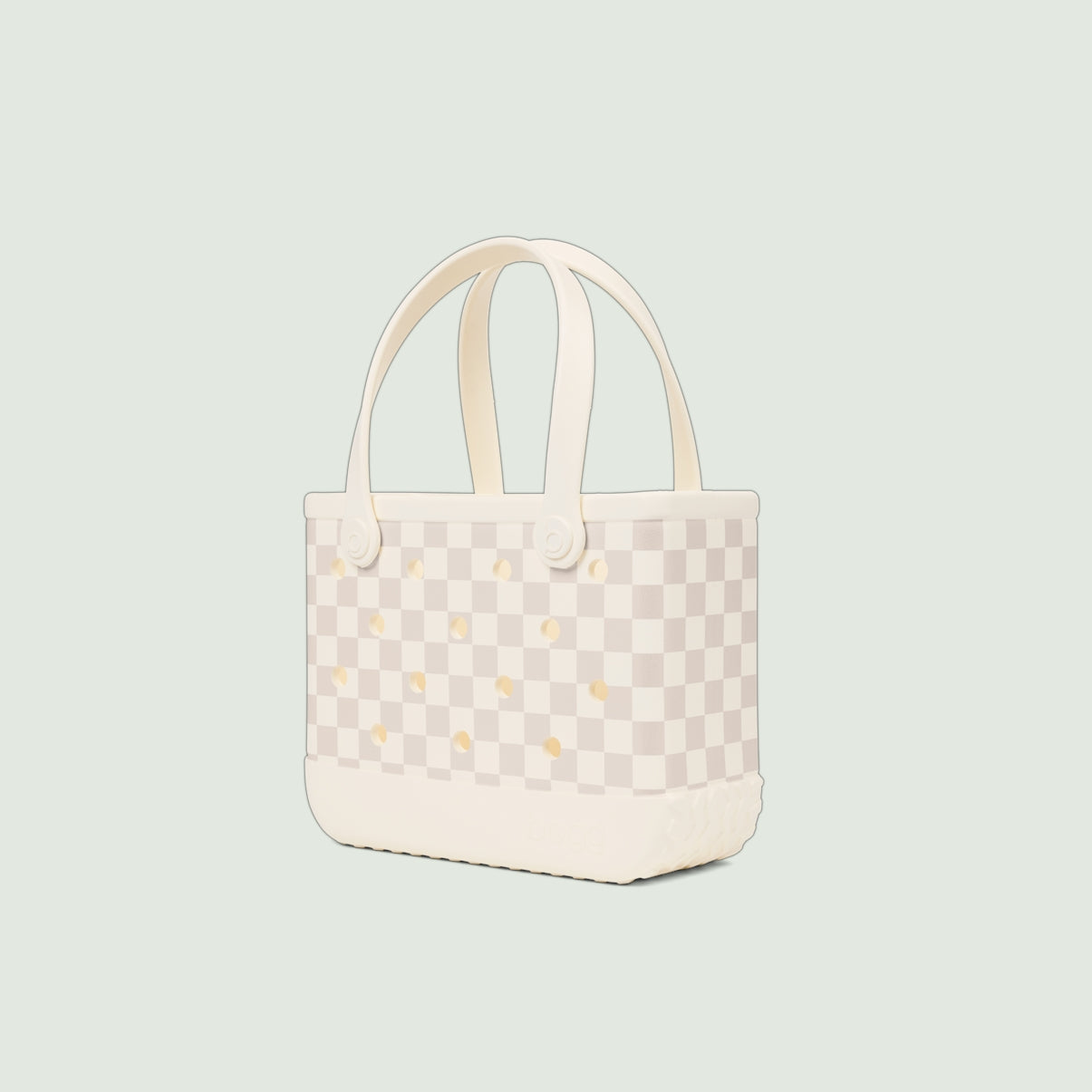 Bitty Bogg Bag Checkered Coconut/Mushroom Water Activity Organizer Lightweight Quick Dry Extra Wide Opening for Weekend Travel