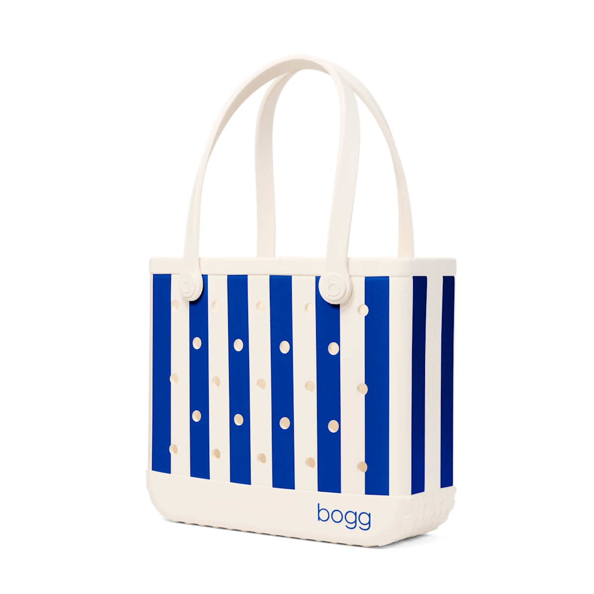 Baby Bogg Bag Mykonos Blue Stripe Lightweight Waterproof Carryall Travel Friendly Washable with Waterproof Phone Pouch for Boat Trips Travel Organizer Vacation Essentials for Women