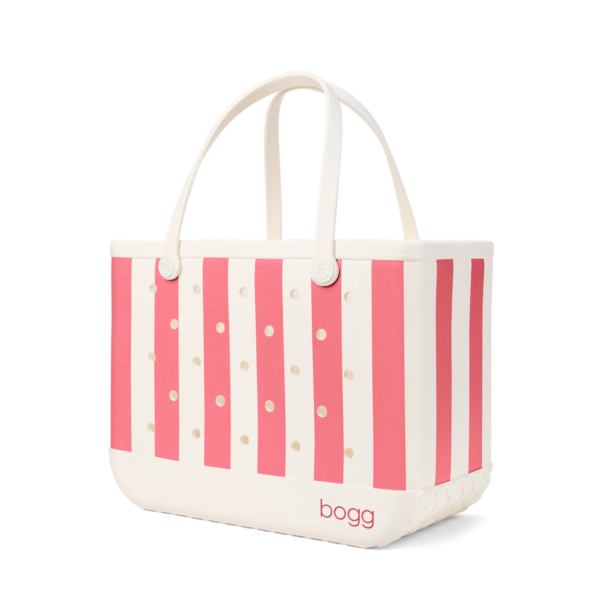 Original Bogg Bag Capri Coral Stripe Vacation Essentials Beach Organizer Sandproof Tip Resistant with Easy Clean Surface for Cruise Travel Travel Organizer Vacation Essentials for Women