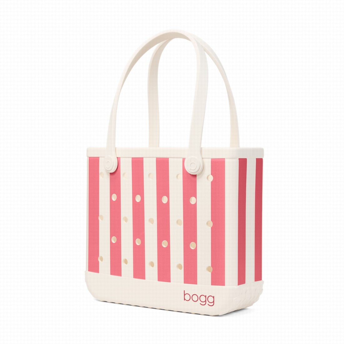 Baby Bogg Bag Capri Coral Stripe Large Capacity Beach Carryall Large Capacity Easy Clean with Cosmetic Organizer for Beach Vacation Travel Organizer Vacation Essentials for Women