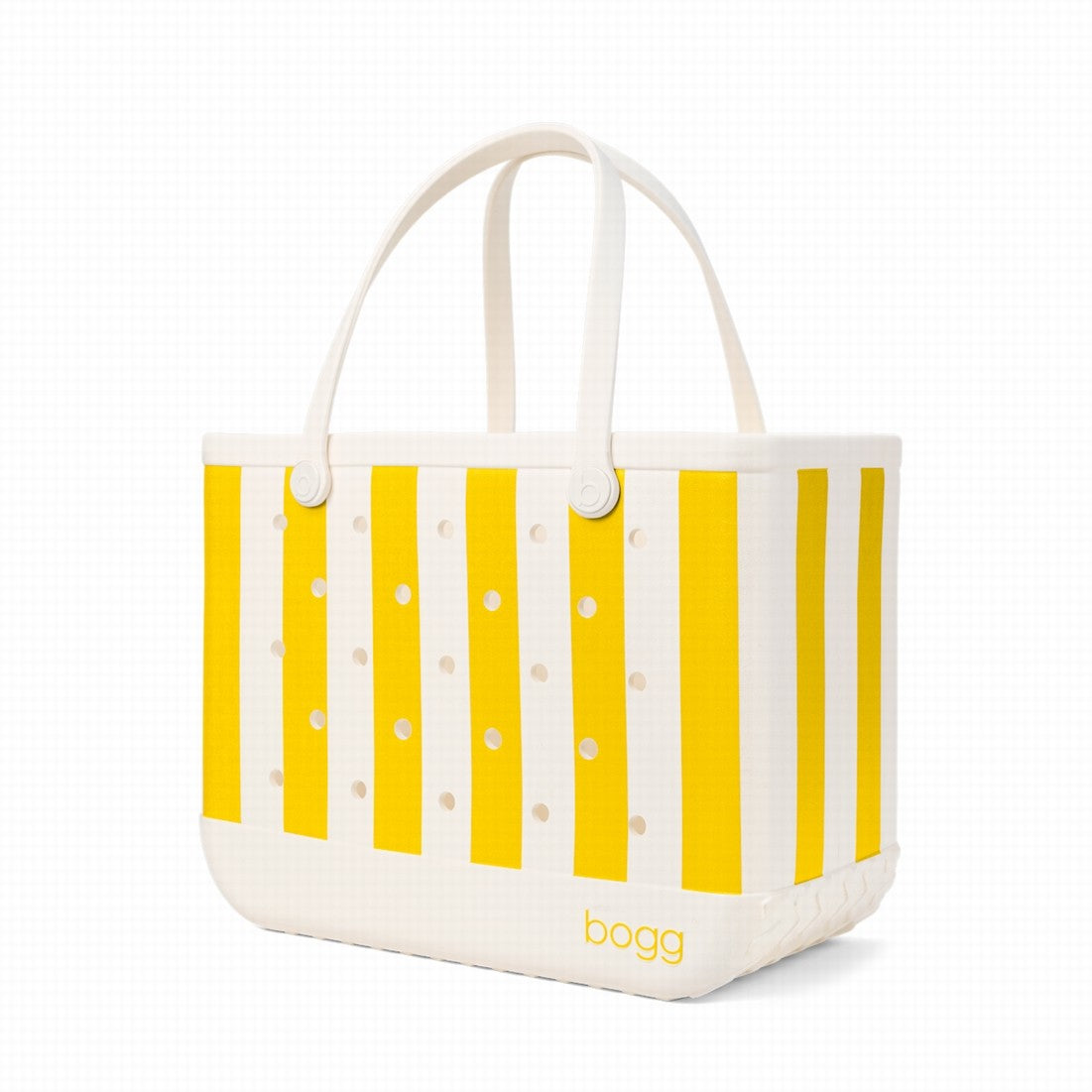 Original Bogg Bag Limoncello Yellow Stripe Cruise Ship Essentials Tote Lightweight Easy Clean Accessory Organizer Pouch for Resort Vacations