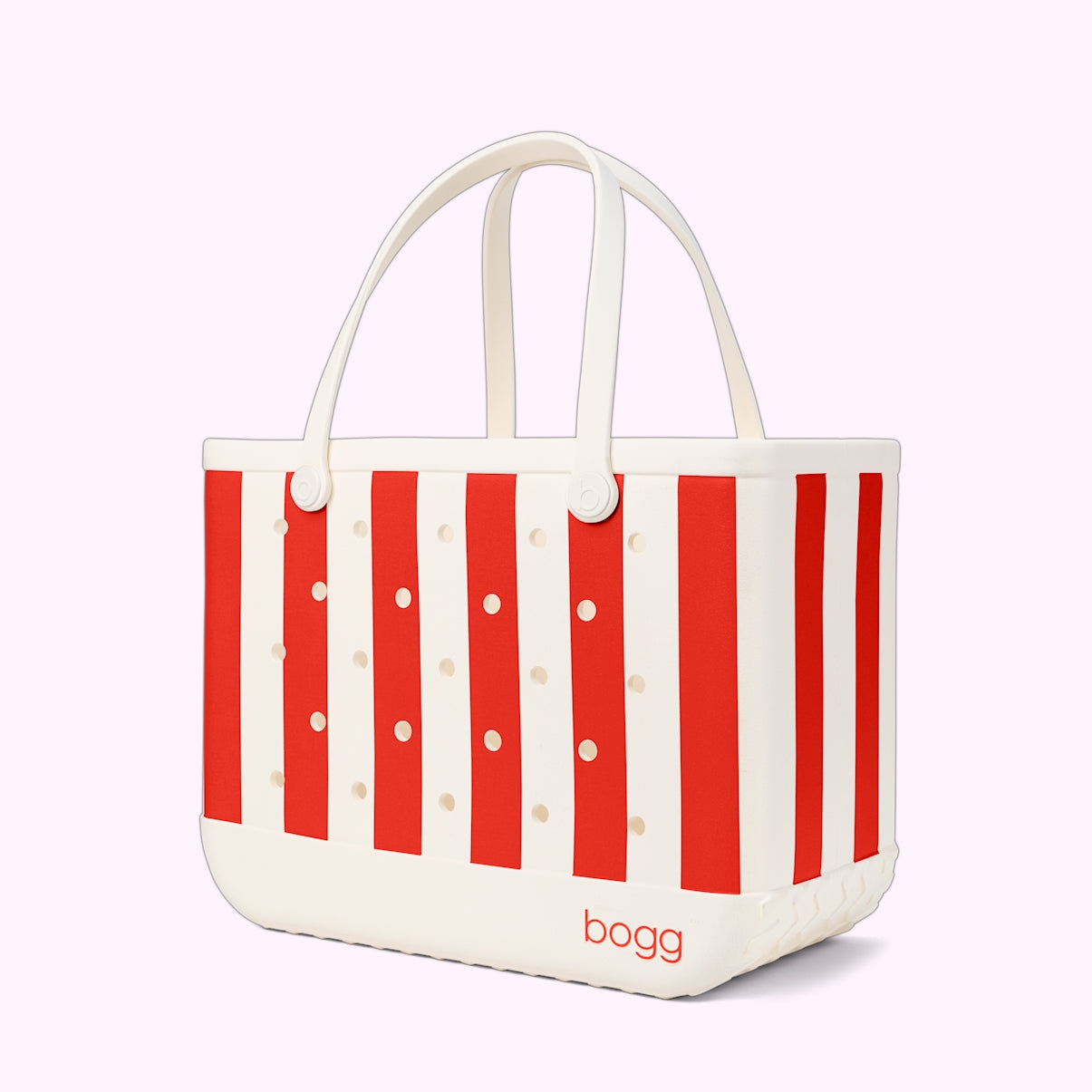 Original Bogg Bag Buoy Red Stripe Lightweight Waterproof Carryall Sandproof Sandproof with Easy Clean Surface for Boat Trips Travel Organizer Vacation Essentials for Women