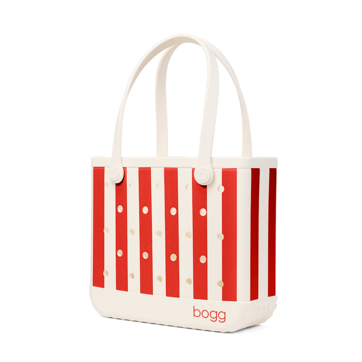 Baby Bogg Bag Buoy Red Stripe Easy Clean Rubber Tote Tip Resistant Large Capacity with Reinforced Handles for Cruise Travel Travel Organizer Vacation Essentials for Women