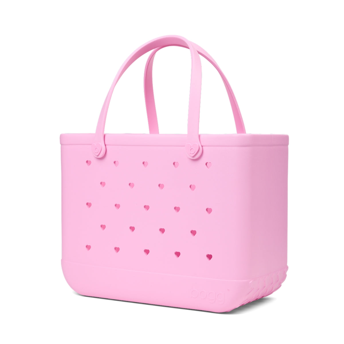 Original Bogg Bag Cut Out Heart Pink Taffy Tropical Resort Beach Bag Modern Easy Clean Accessory Organizer Pouch for Family Trips