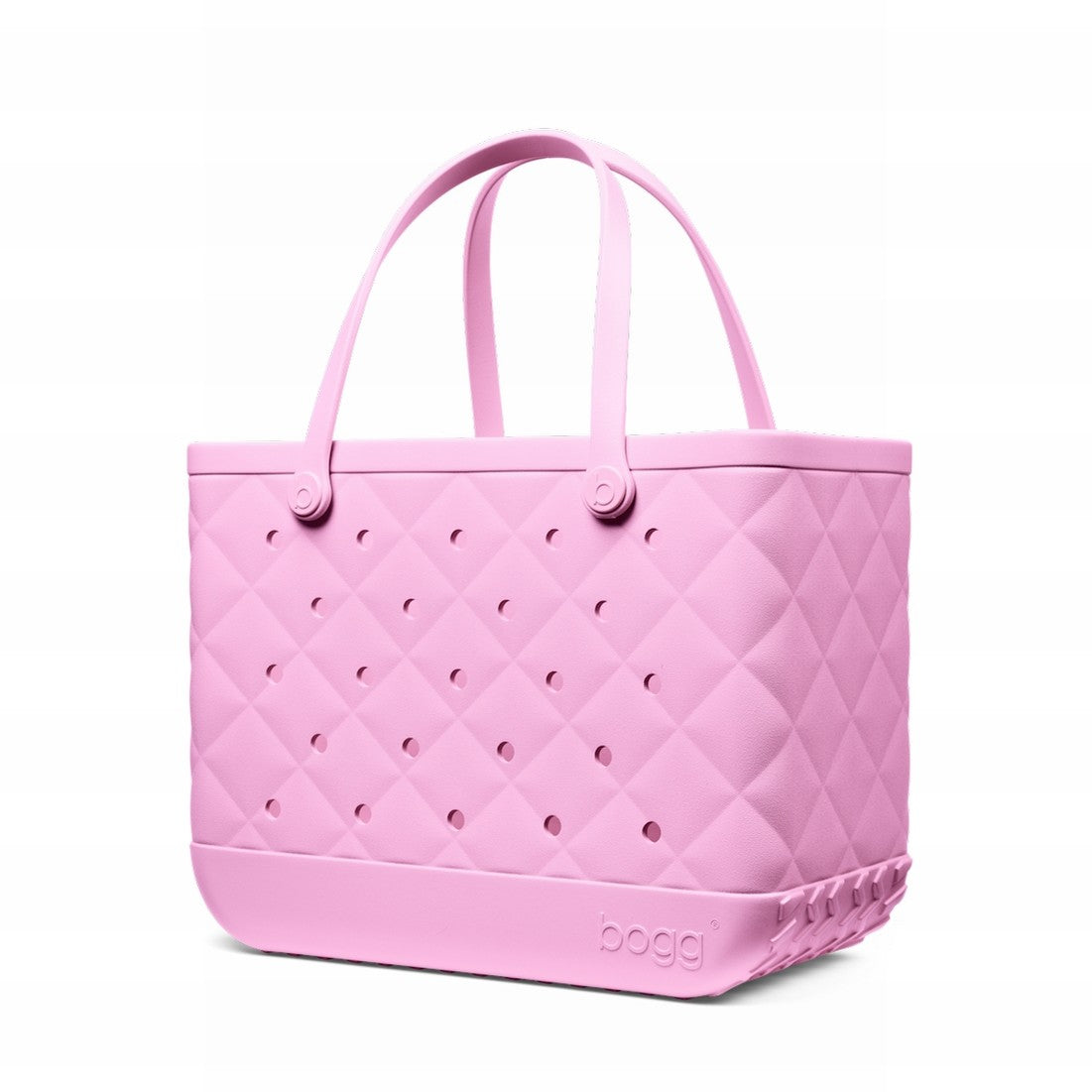 Original Bogg Bag Quilted Pink Taffy Family Beach Day Carryall Durable Travel Friendly with Travel Accessory Pouch for Lake Adventures Travel Organizer Vacation Essentials for Women