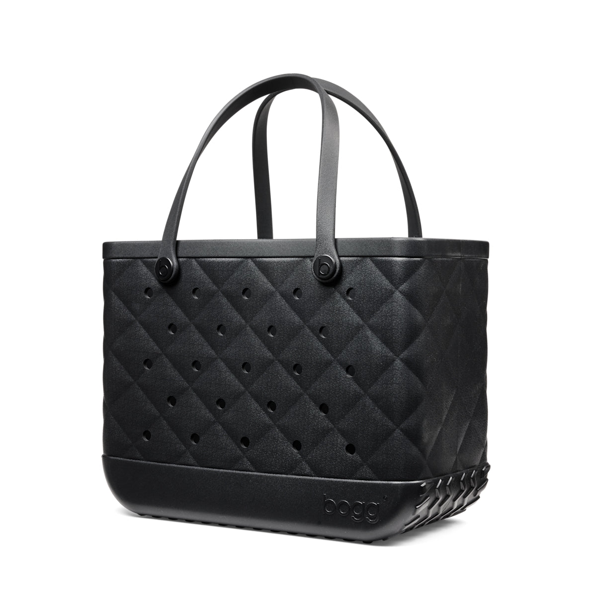 Original Bogg Bag Quilted LBD Black Beach Club Waterproof Tote Ultra Durable Multi Purpose Bonus Cosmetic Bag Included for Resort Vacations