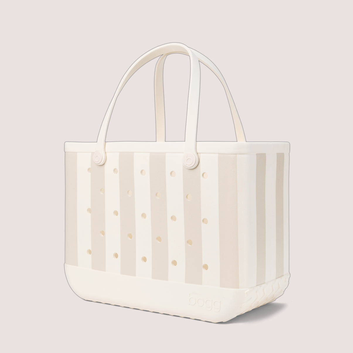 Original Bogg Bag Beachside Stripe Pool Party Storage Bag Portable Washable Deep Storage Interior for Resort Vacations