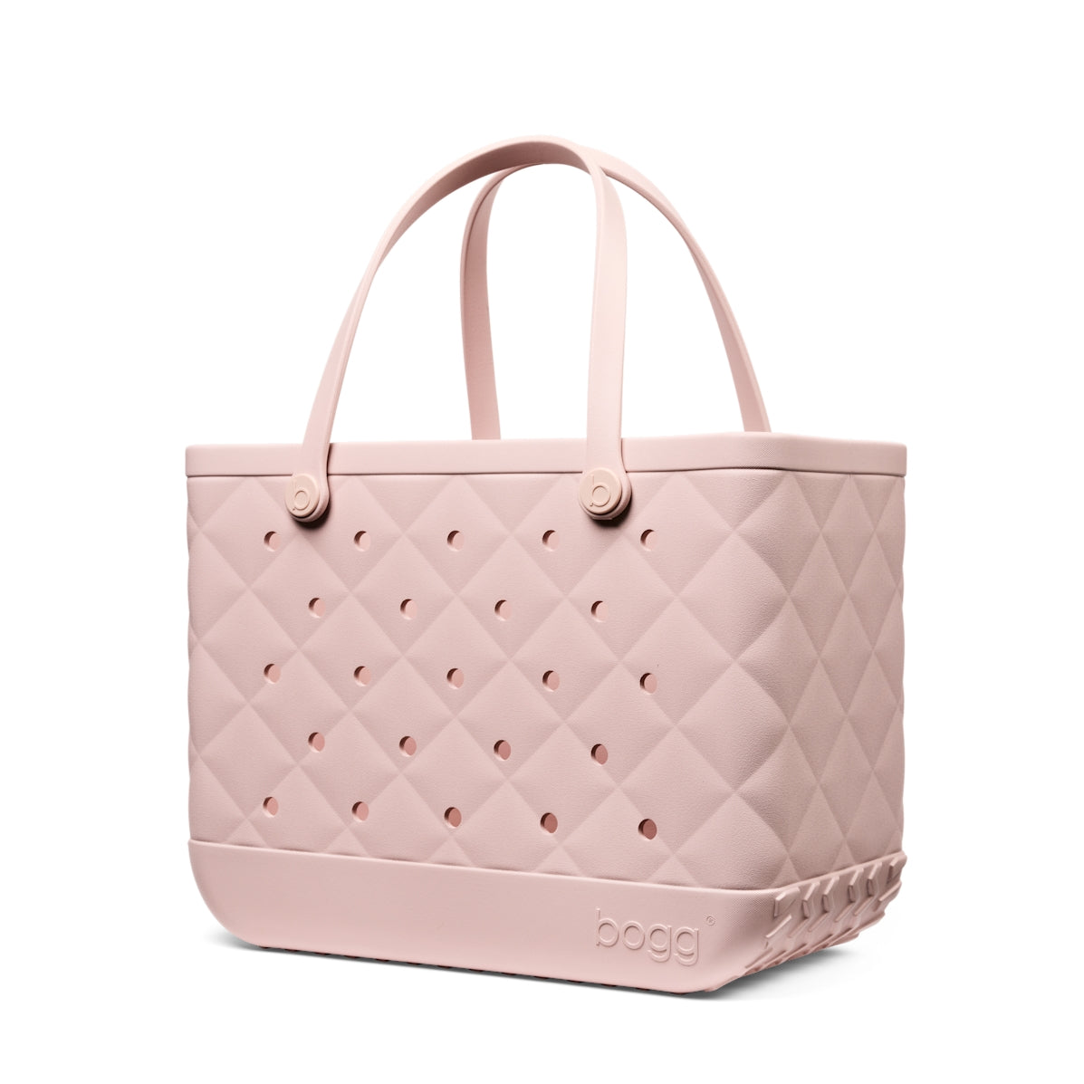 Original Bogg Bag Quilted Rose Petal Family Beach Day Carryall Washable Lightweight with Reinforced Handles for Picnic Days Travel Organizer Vacation Essentials for Women