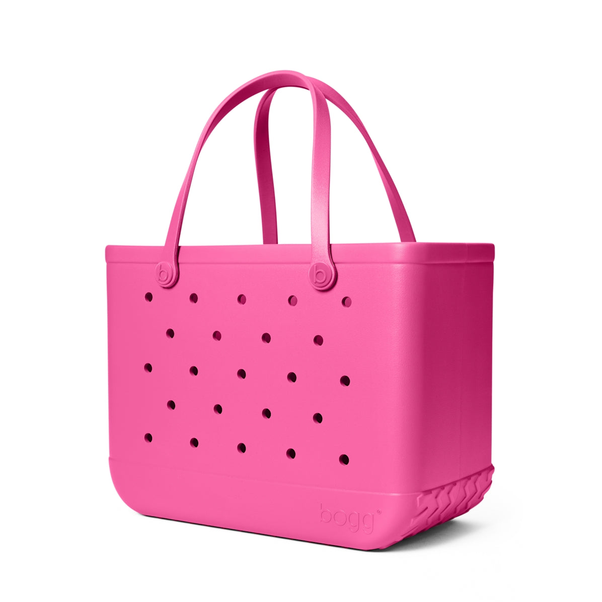 Original Bogg Bag Haute Pink Heavy Duty Rubber Beach Bag Washable Travel Friendly with Waterproof Phone Pouch for Pool Days Travel Organizer Vacation Essentials for Women