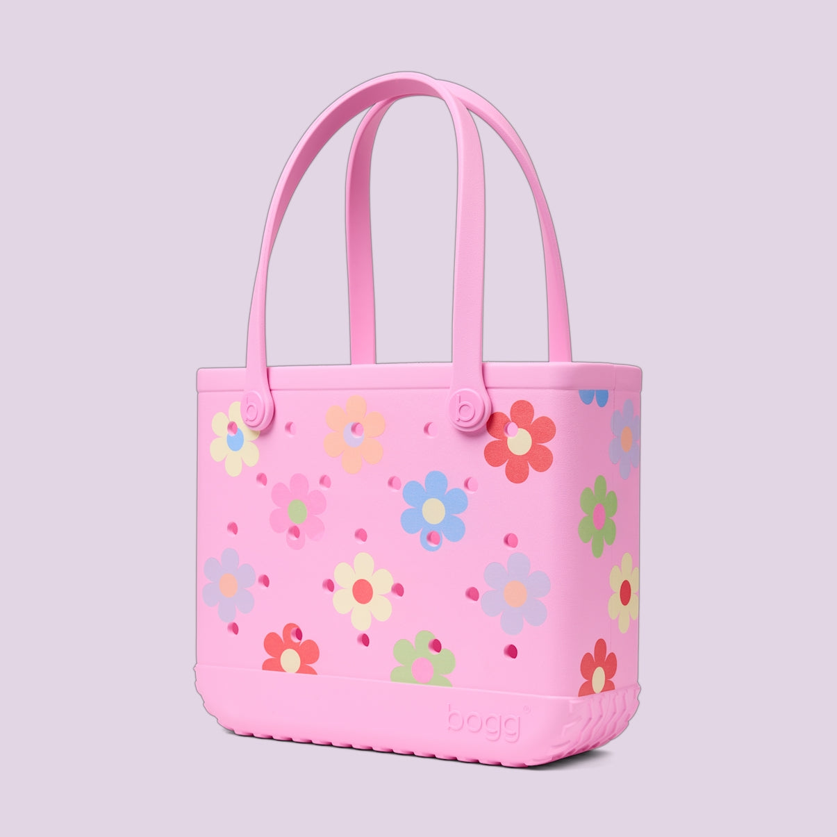 Baby Bogg Bag Happy Flowers Premium EVA Pool Bag Sandproof Tip Resistant with Spacious Interior for Cruise Travel Travel Organizer Vacation Essentials for Women