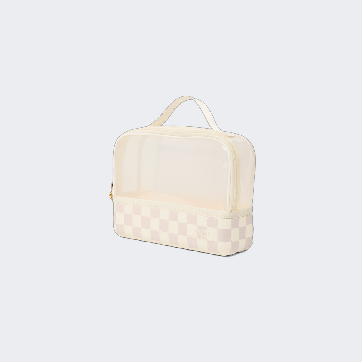 Boggs N' Ends Checkered Coconut/Mushroom Large Capacity Beach Carryall Sandproof Lightweight with Extra Storage Compartments for Weekend Getaways Travel Organizer Vacation Essentials for Women