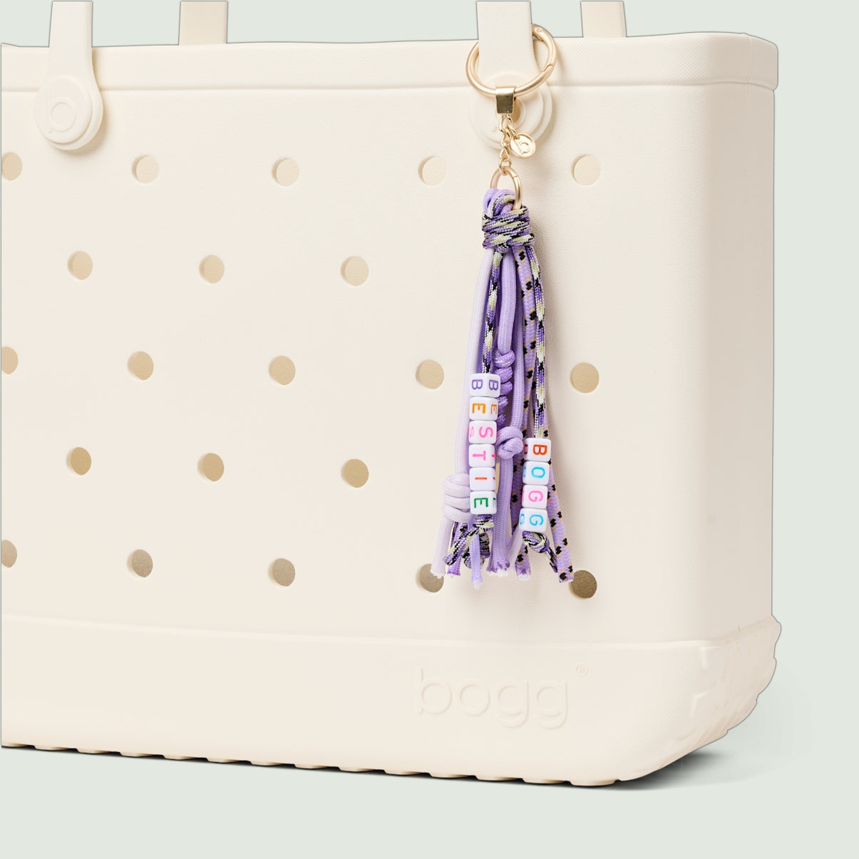 Bogg'd & Charmed Bestie Tassel Lightweight Waterproof Carryall Lightweight Lightweight with Non Slip Bottom for Family Beach Days Travel Organizer Vacation Essentials for Women