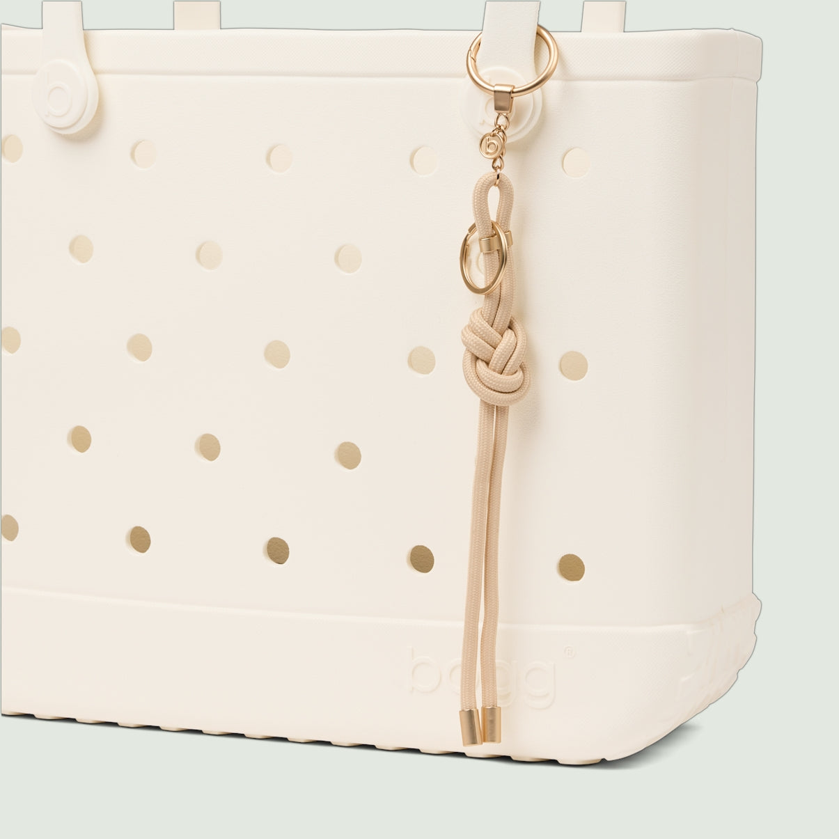 Bogg'd & Charmed Freshly Pressed Linen Nautical Rope Outdoor Journey Tote Modern Washable Deep Storage Interior for Summer Adventures