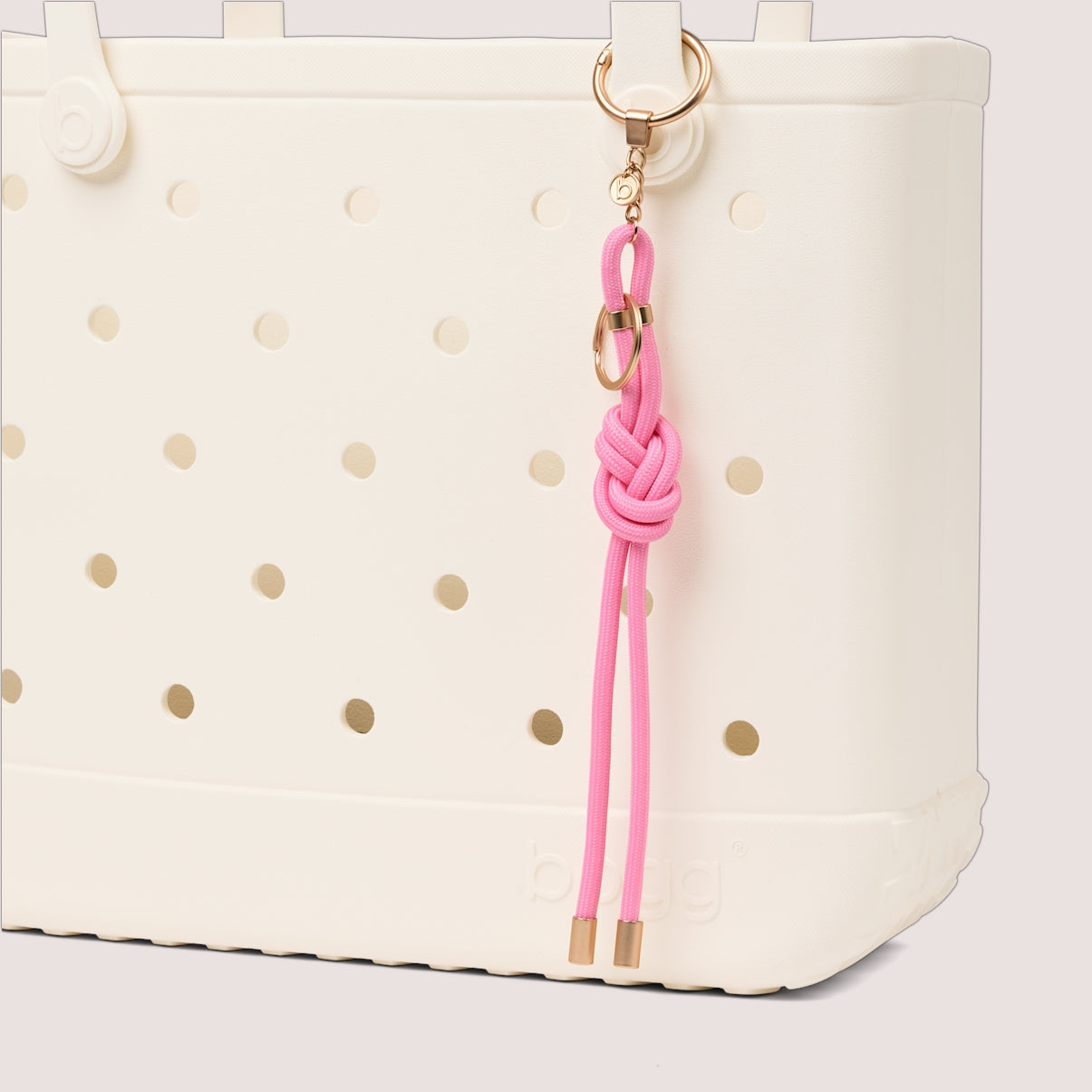 Bogg'd & Charmed Pink Taffy Nautical Rope Water Activity Organizer Lightweight Quick Dry Extra Wide Opening for Weekend Travel
