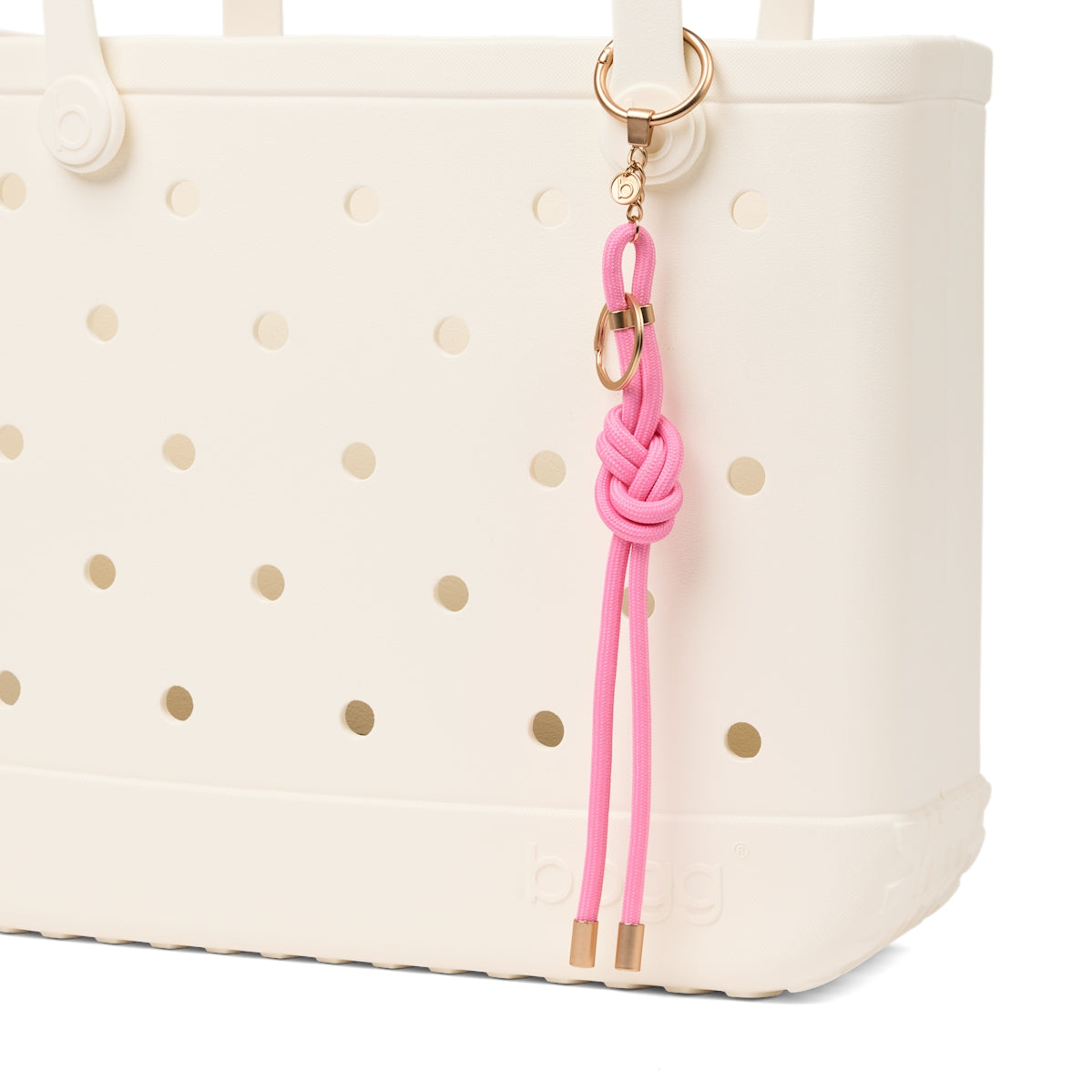 Bogg'd & Charmed Pink Taffy Nautical Rope Vacation Gear Organizer Premium Washable Reinforced Grip Handles for Resort Vacations