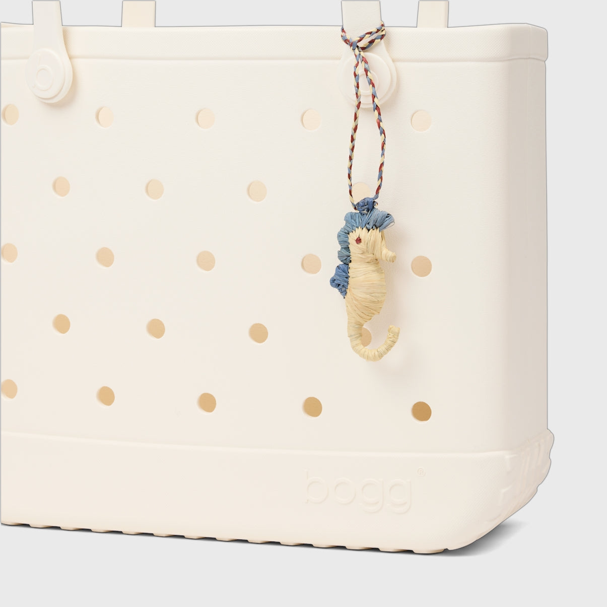 Bogg'd & Charmed Raffia Seahorse Ocean Breeze Carryall Heavy Duty Tip Resistant Non Slip Bottom Design for Cruise Travel
