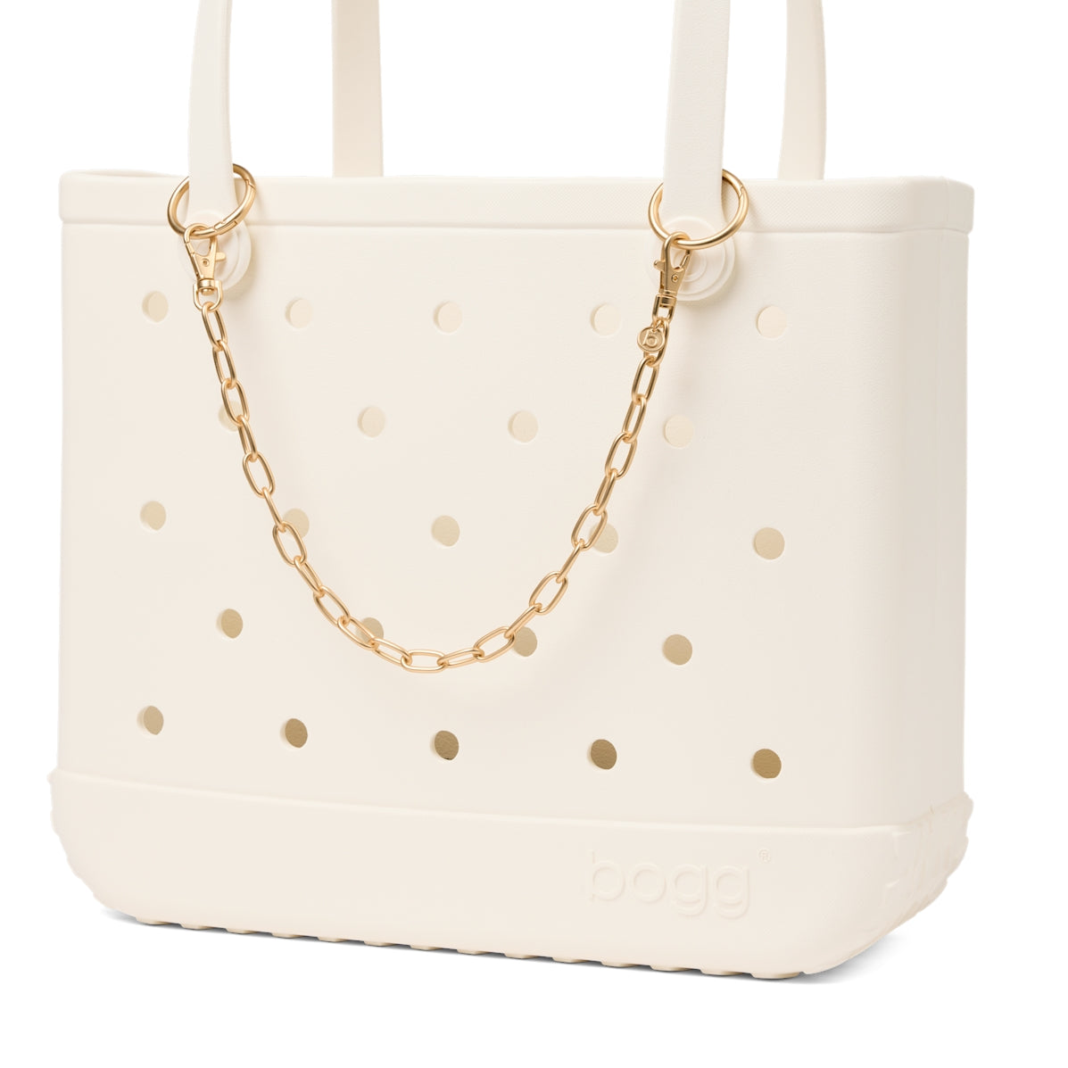 Bogg'd & Charmed Gold Chain Summer Holiday Storage Tote Flexible Tip Resistant Non Slip Bottom Design for Cruise Travel