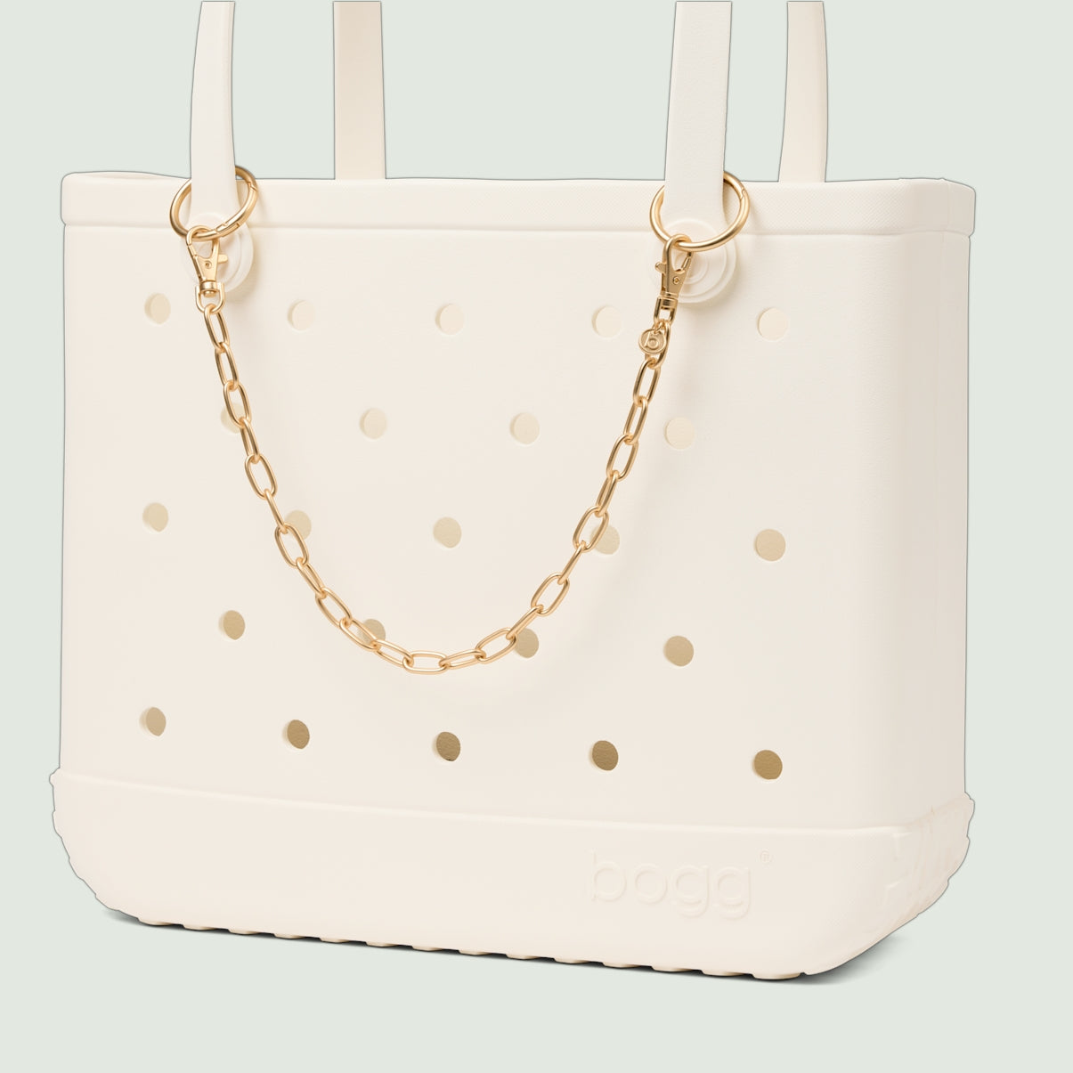 Bogg'd & Charmed Gold Chain Luxury Resort Pool Tote Washable Washable with Easy Clean Surface for Yacht Excursions Travel Organizer Vacation Essentials for Women