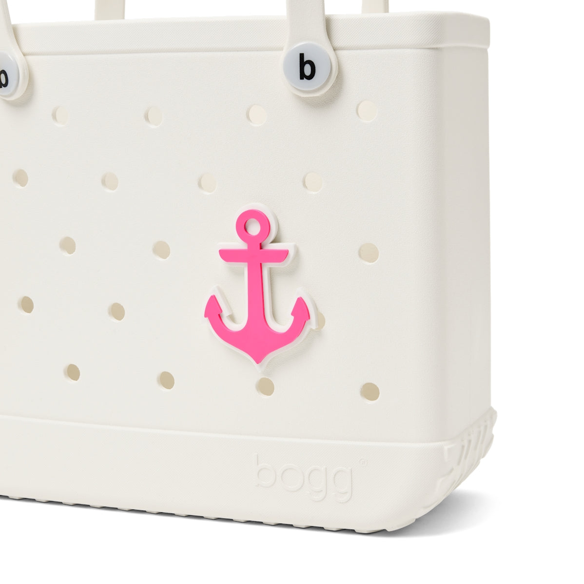 Bogg Bit Pink Anchor Sand Resistant Beach Storage Bag Washable Travel Friendly with Non Slip Bottom for Beach Vacation Travel Organizer Vacation Essentials for Women