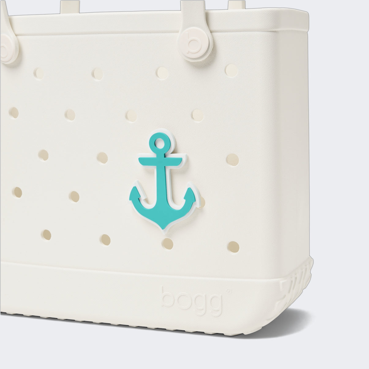 Bogg Bit Turquoise Anchor Women's Waterproof Beach Tote Tip Resistant Durable with Easy Clean Surface for Boat Trips Travel Organizer Vacation Essentials for Women