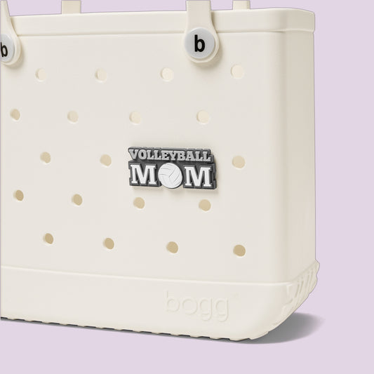 Bogg Bit Volleyball Mom Easy Clean Rubber Tote Sandproof Sandproof with Extra Storage Compartments for Water Sports Travel Organizer Vacation Essentials for Women
