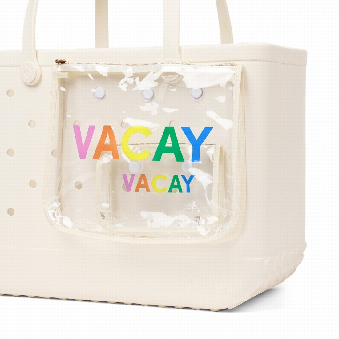 Decorative Insert Vacay Coastal Travel Beach Bag Ultra Durable Oversized Open Top Access Access for Summer Adventures