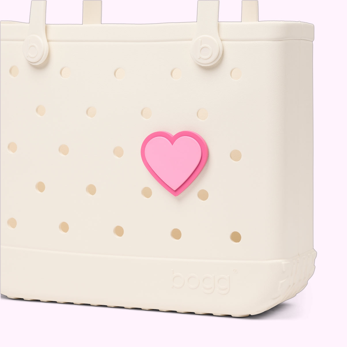 Bogg Bit Pink Heart Water Sports Travel Tote Large Capacity Sandproof with Makeup Bag for Resort Holidays Travel Organizer Vacation Essentials for Women