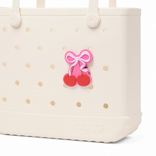Bogg Bit Cherry Bow Seaside Adventure Tote Heavy Duty Travel Friendly Adjustable Shoulder Strap for Resort Vacations