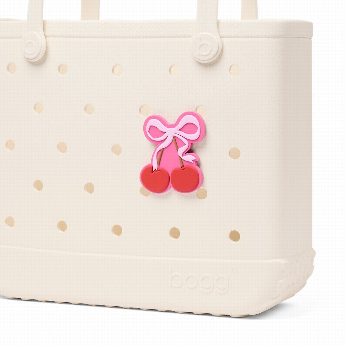 Bogg Bit Cherry Bow Premium EVA Pool Bag Easy Clean Lightweight with Travel Accessory Pouch for Resort Holidays Travel Organizer Vacation Essentials for Women