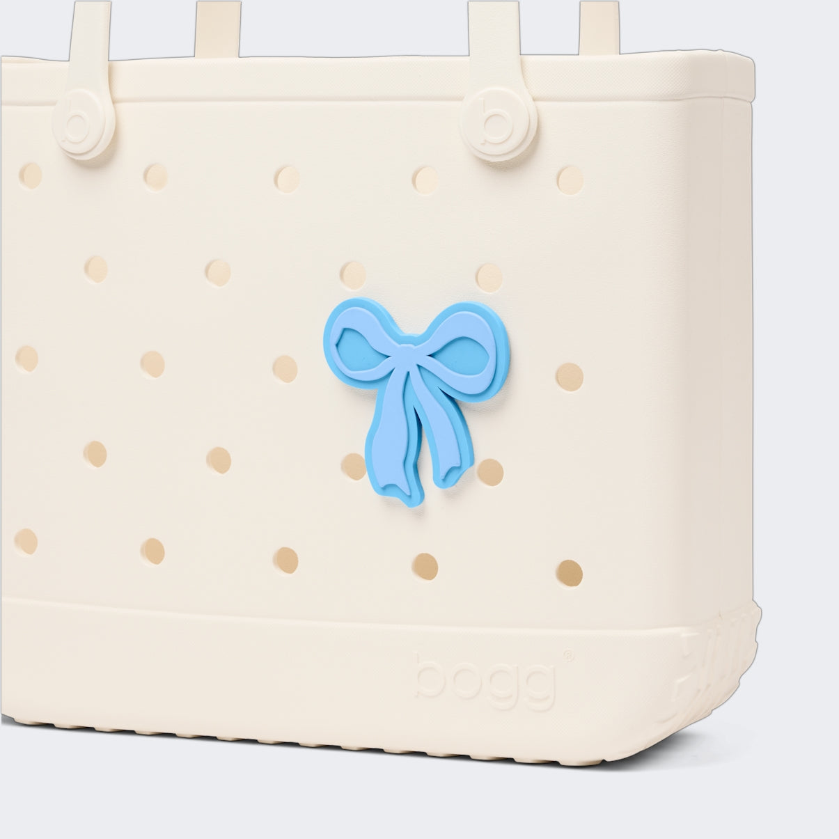 Bogg Bit Blue Bow Resort Lifestyle Tote Modern Travel Friendly Extra Wide Opening for Cruise Travel