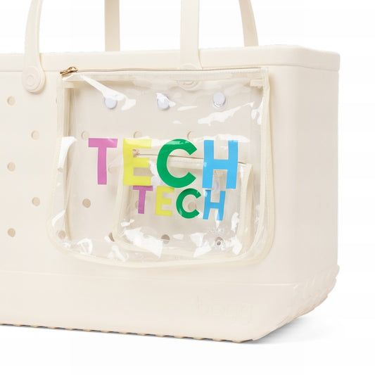 Decorative Insert Tech Tropical Resort Beach Bag Stylish Washable Bonus Cosmetic Bag Included for Weekend Travel