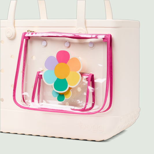 Bogg Bag Decorative Insert Flower Power Pool Gear Organizer Functional Tip Resistant Easy Maintenance Surface for Beach Holidays