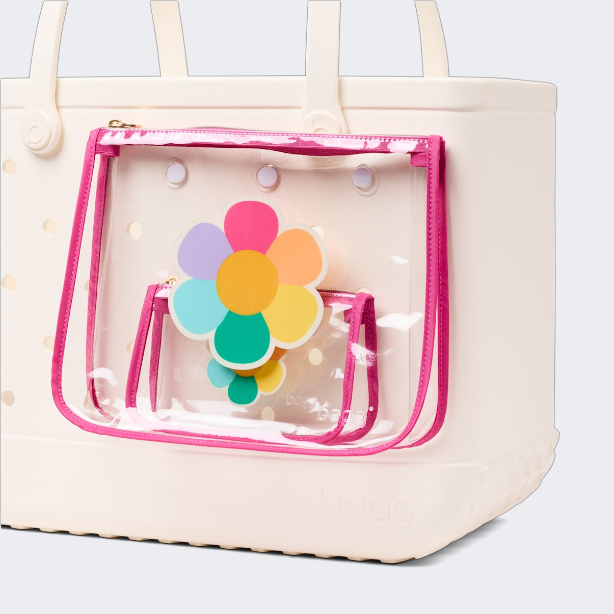 Bogg Bag Decorative Insert Flower Power Water Activity Organizer Premium Sandproof Deep Storage Interior for Beach Holidays