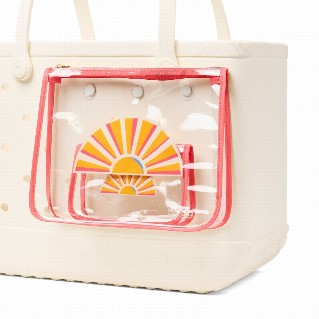 Bogg Bag Decorative Insert Ray Of Sunshine Family Size Beach Organizer Oversized Waterproof with Reinforced Handles for Beach Vacation Travel Organizer Vacation Essentials for Women