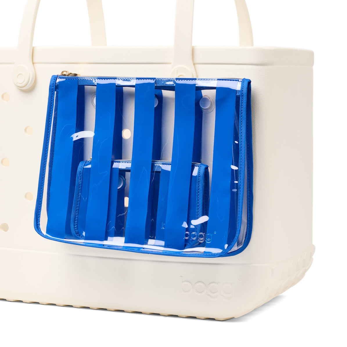 Bogg Bag Decorative Insert Mykonos Blue Waterfront Travel Tote Ultra Durable Waterproof Accessory Organizer Pouch for Pool Activities