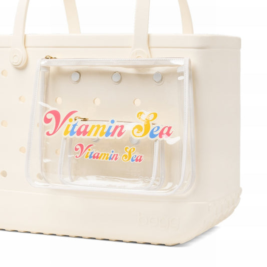 Bogg Bag Decorative Insert Vitamin Sea Cruise Ship Essentials Tote Modern Easy Clean Bonus Cosmetic Bag Included for Pool Activities