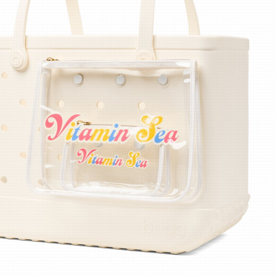 Bogg Bag Decorative Insert Vitamin Sea Lightweight Waterproof Carryall Travel Friendly Tip Resistant with Reinforced Handles for Boat Trips Travel Organizer Vacation Essentials for Women