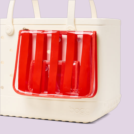 Bogg Bag Decorative Insert Buoy Red Weekend Escape Carryall Luxury Quick Dry Deep Storage Interior for Pool Activities