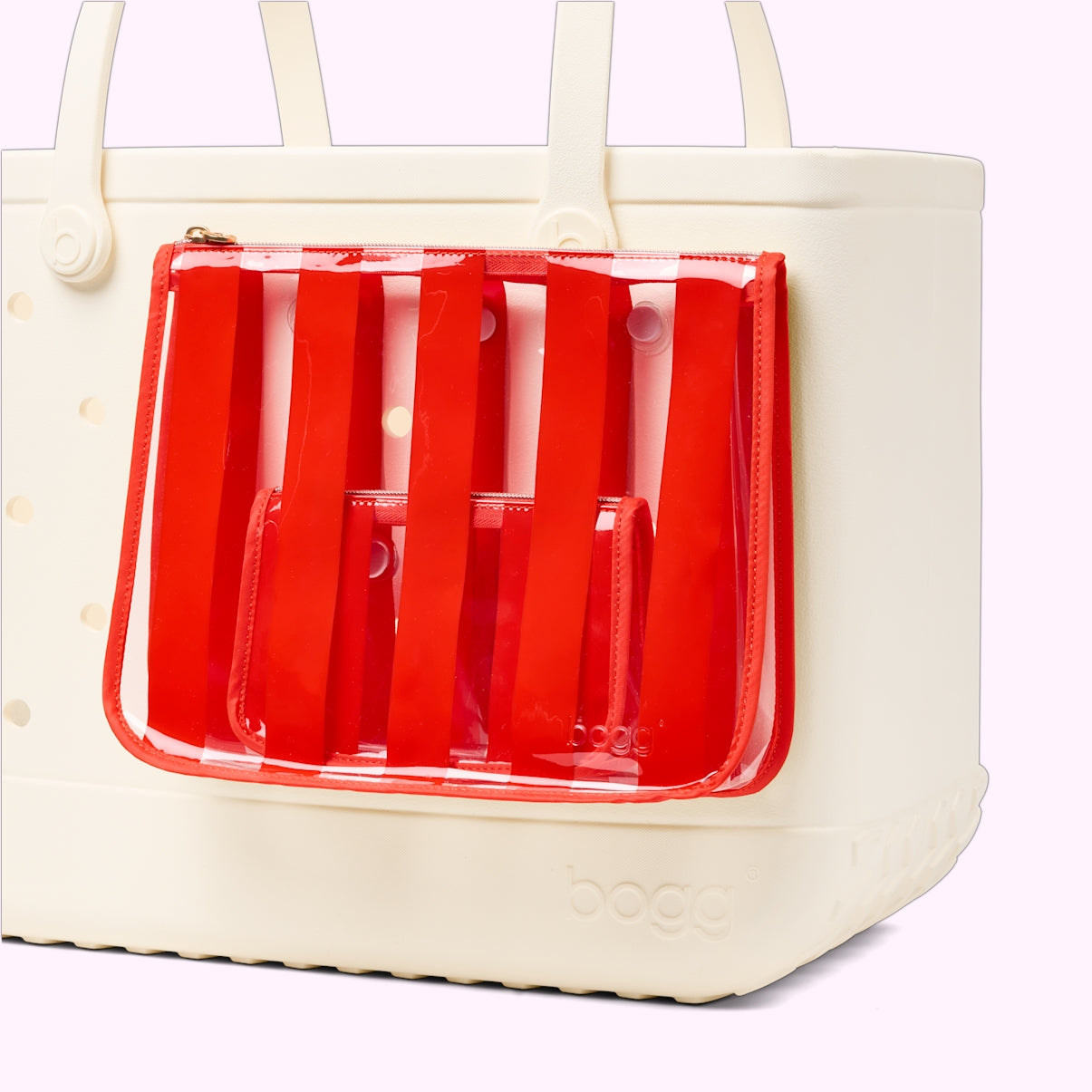 Bogg Bag Decorative Insert Buoy Red Luxury Resort Pool Tote Large Capacity Sandproof with Waterproof Phone Pouch for Weekend Getaways Travel Organizer Vacation Essentials for Women
