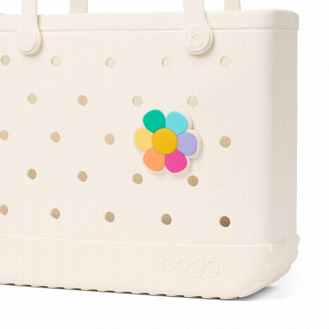 Bogg Bit Flower Power Adventure Ready Beach Tote Flexible Easy Clean Bonus Cosmetic Bag Included for Resort Vacations