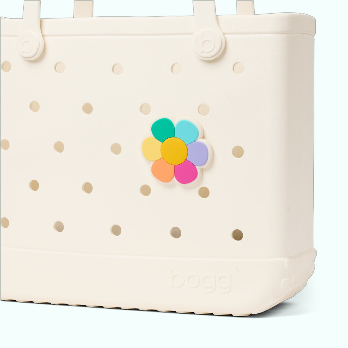 Bogg Bit Flower Power Oversized Beach Travel Tote Waterproof Large Capacity with Reinforced Handles for Yacht Excursions Travel Organizer Vacation Essentials for Women