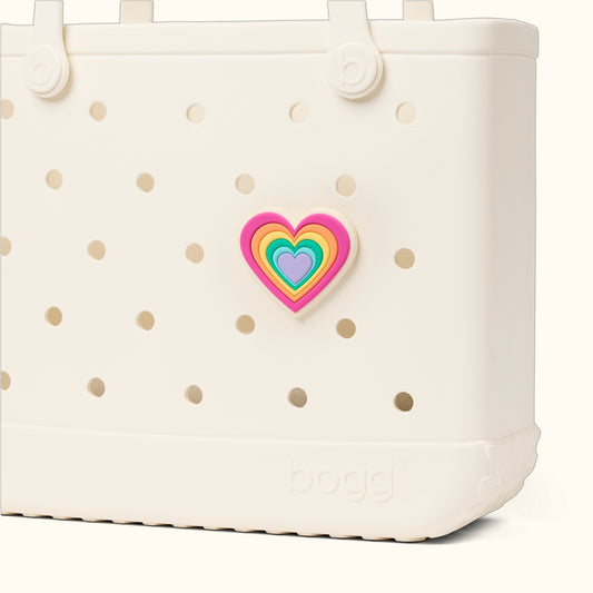 Bogg Bit Layered Heart Island Getaway Carryall Modern Easy Clean Waterproof Phone Pouch Included for Family Trips