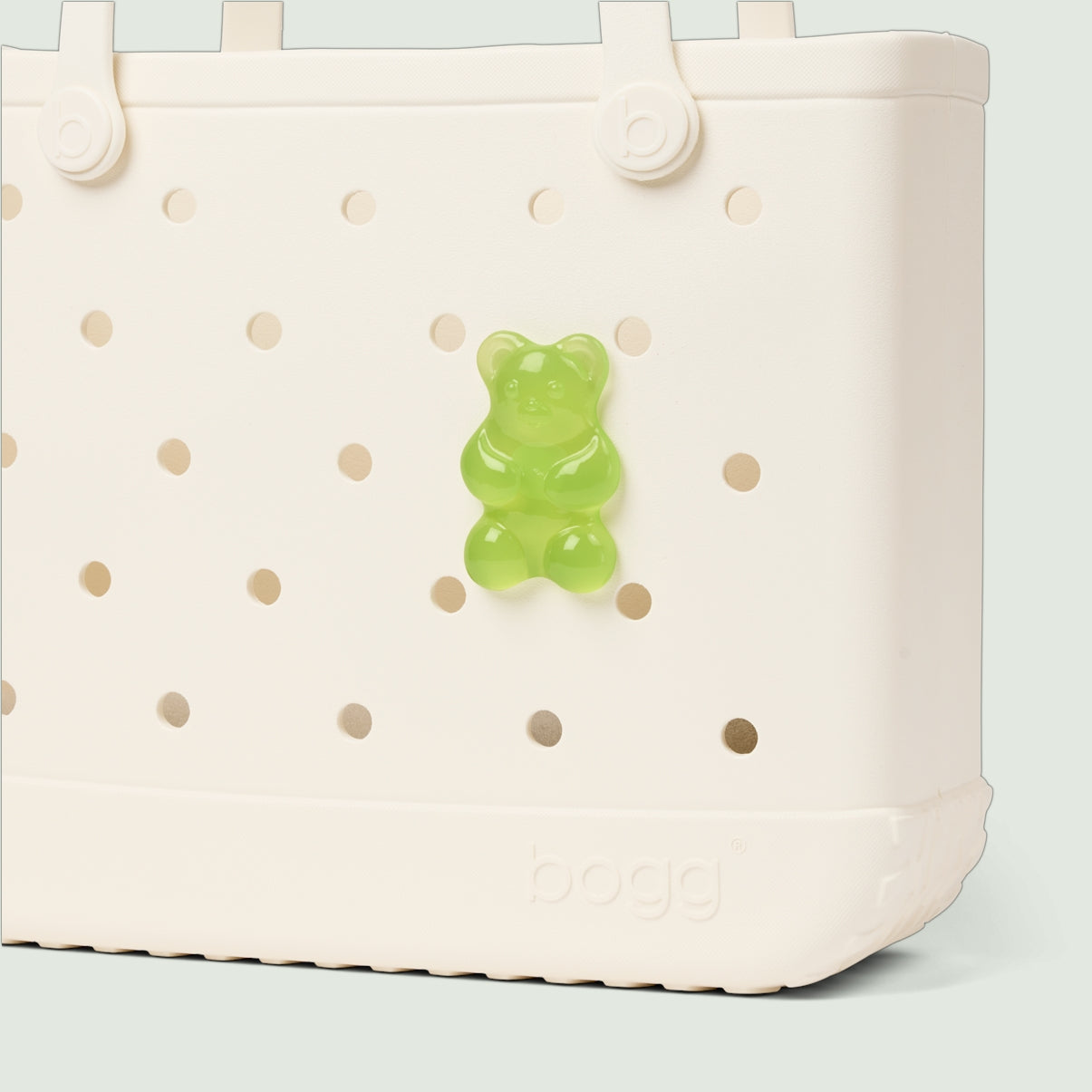 Bogg Bit Lime Gummy Bear Resort Vacation Beach Tote Oversized Washable with Adjustable Shoulder Strap for Lake Adventures Travel Organizer Vacation Essentials for Women