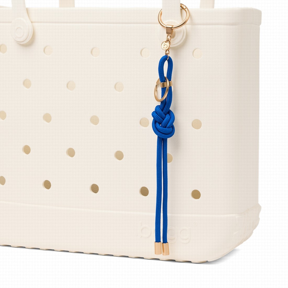 Bogg'd & Charmed Mykonos Blue Nautical Rope Outdoor Journey Tote Stylish Travel Friendly Non Slip Bottom Design for Cruise Travel