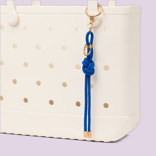 Bogg'd & Charmed Mykonos Blue Nautical Rope Large Capacity Beach Carryall Large Capacity Durable with Reinforced Handles for Water Sports Travel Organizer Vacation Essentials for Women